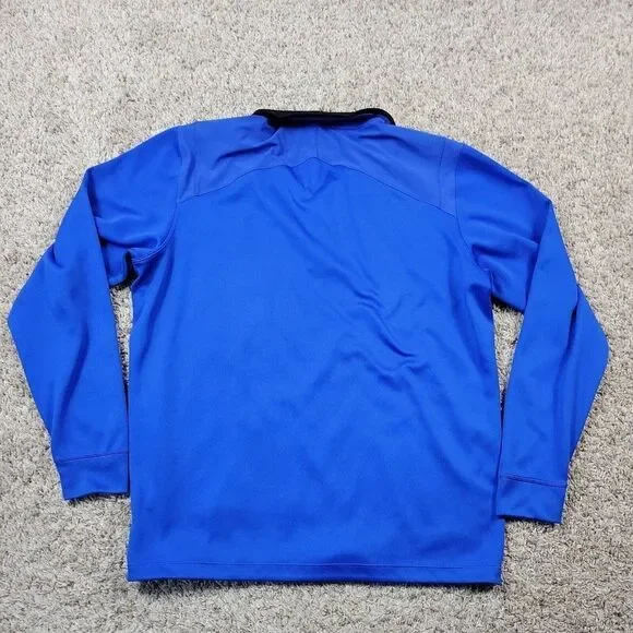 Nike Golf Pullover Mens Large Blue Black Dri Fit Standard Fit Dole Logo - Picture 8 of 8